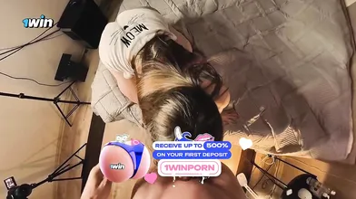 Fucked a super super-fucking-hot neighbor in her room with POV - suck off and fr