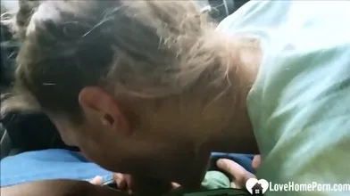 Sucking A Cock In The Car Makes Her Happy