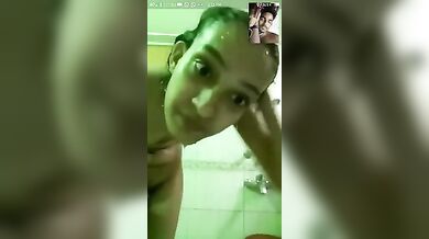 Indian Couple Video Call Enjoying