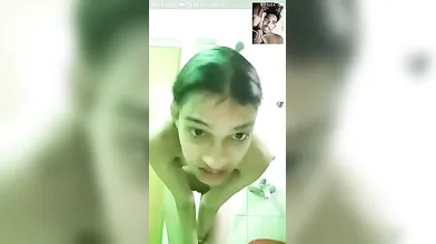 Indian Couple Video Call Enjoying