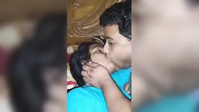 Indian Housewife Kissing