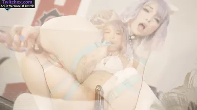 Cat Girl Cosplay Ahegao Anal Dildo Fuck
