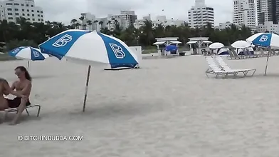 Busty amateur blonde banged in public outdoor