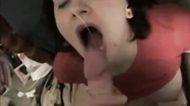 Sucking cock and eating cum