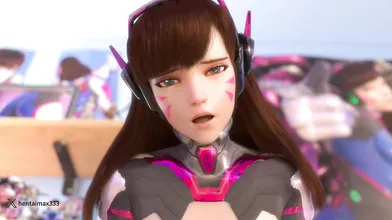 Dva intro gets interrupted  -hentai anime
