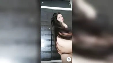 wife in Bra & Penty Showing Under Boobs and Dancing to Tease Live