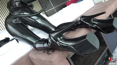 Busty Blonde Wearing Latex Wants Your Cum - Angel The Dreamgirl