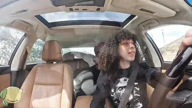 Thicc Asian Botch Sucks & Fucks BBC WHile Her Frends Drives The Car They Are All IN