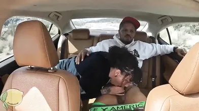 Thicc Asian Botch Sucks & Fucks BBC WHile Her Frends Drives The Car They Are All IN