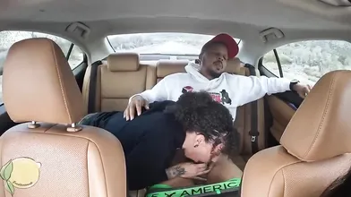 Thicc Asian Botch Sucks & Fucks BBC WHile Her Frends Drives The Car They Are All IN