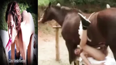 Katherine Riveros y Caballero     complaciendo a su caballo