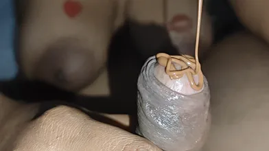 Tamil desi sucking Cum with chocolate