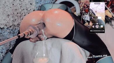 Horny Trans Babe Ass Fuck By A Machine