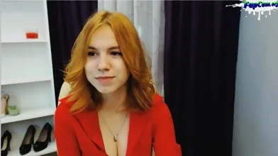 Real Amateur Teen Redhead Stripping And Fingering - Red Girl