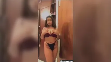 A Beautiful Indian Social Media Influencer Babe Expressing Her Solo Fun To Her Viewers