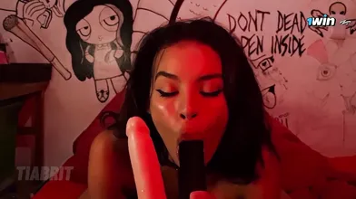 TIABRIT bursting with excitement to attempt out a faux-cock - cool XXX blowjob!