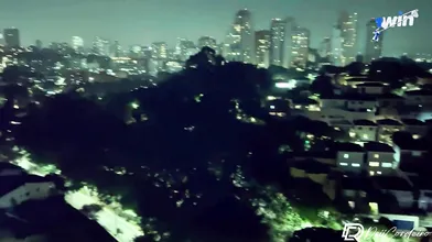 Sao Paulo gets a torrid Brazilian fellatio from a dark-haired stunner with a hef