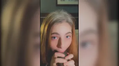 Red-haired Snow White Loves Sucking His Big Black Cock And Gets Rewarded With A Warm Cum On Her Face