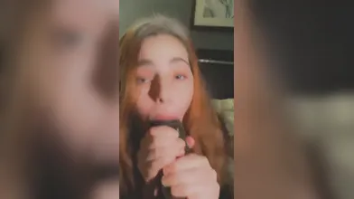 Red-haired Snow White Loves Sucking His Big Black Cock And Gets Rewarded With A Warm Cum On Her Face