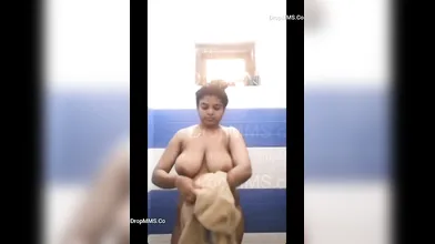 Cute girl bathing