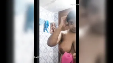 Cute girl bathing