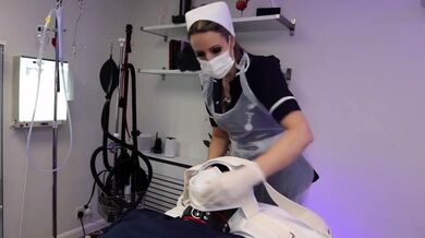 Gloves, Sounding, Chastity Removal, Semen Sample, Face