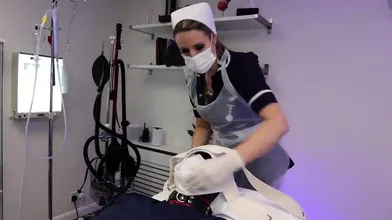 Gloves, Sounding, Chastity Removal, Semen Sample, Face