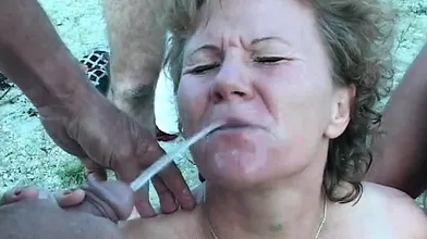 Hot milf piss and cumshot