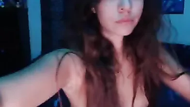 Small tit latina brunette fucks a big cock