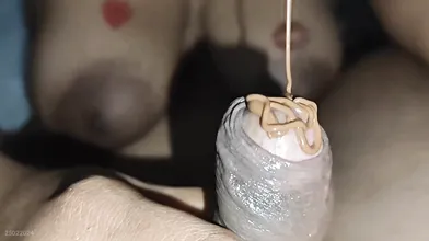 Tamil wife blow job with chocolate cum