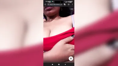 Telugu Sujatha Simhadri Pressing Boobs In Premium Show