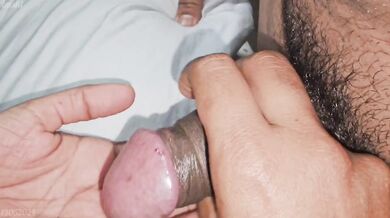 Tamil Wife hubby swallowing his own cum from boobs