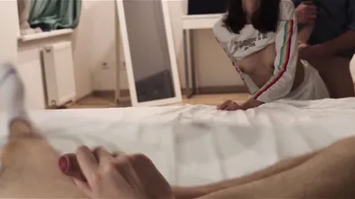 Cuckold Watches Girlfriend Double Creampie