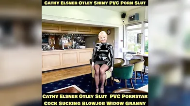 Cathy Shiny PVC Clothing and High Heels in Cathys Golf Clubhouse Bar Slut