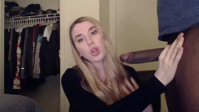Blonde teen loves his big cock