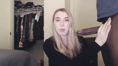 Blonde teen loves his big cock