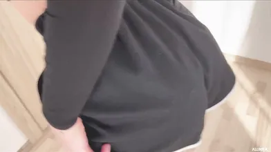 Hot blondie leaps on friend's dick, hot porn!