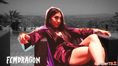 Tgirl Femdragon Kasey Kei anal fucked by shemale Gracie Jane