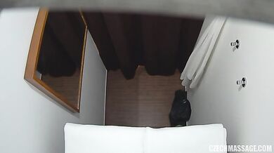 Horny blonde fucks the masseuse