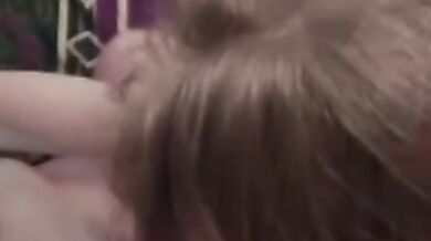 Retro babe cocksucking in trio while jerking