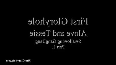 Alove & Tessie, FirstGH, Gangbang Bukkake Part1