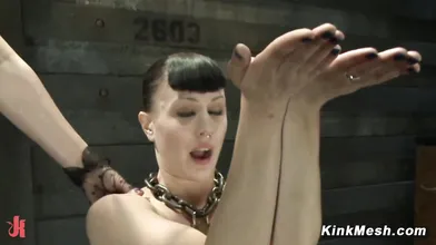 Bound slave clit and nipples tormented