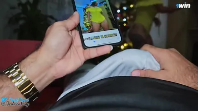 MERRY CHRISTMAS! Horny lady rails her associate's cock