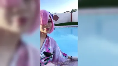 Japanese babe fucked outdoors