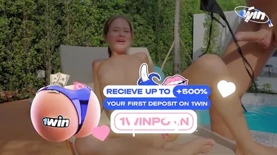 Horny stepbrother, your anal outdoor sex by the pool awaits - featuring super re