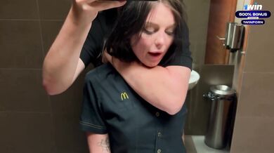 Eva Soda's extraordinary public hump in a muddy toilet with aMcDonald's worker.