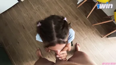 Clean it like you mean it, building cleaner. Amateur blowjob, prepare for some c