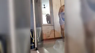Indian son spy record his mom nude clothes changing video
