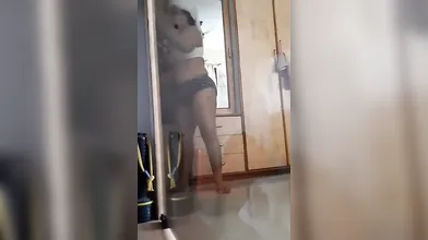 Indian son spy record his mom nude clothes changing video