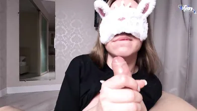 Horny Russian slim gal skims my penis like a skipping cable - also known as grea